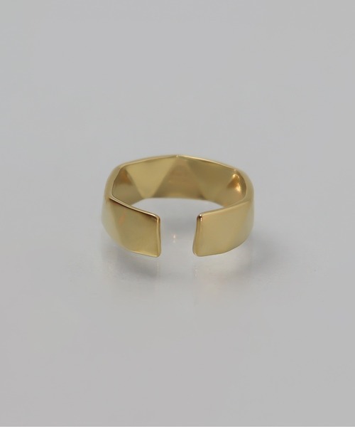 ieLS(イエルズ)の「金属アレルギー対応「ieLS」ステンレス トライアングルカットフリーリング(リング・メンズ・ゴールド/シルバー・FREE)」の6枚目の写真