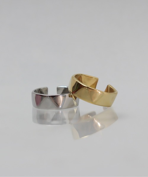 ieLS(イエルズ)の「金属アレルギー対応「ieLS」ステンレス トライアングルカットフリーリング(リング・メンズ・ゴールド/シルバー・FREE)」の10枚目の写真