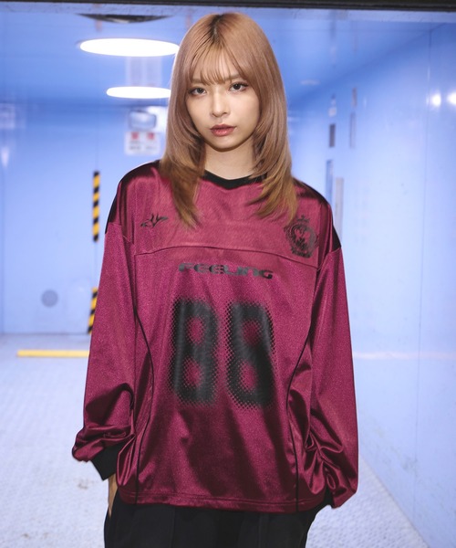 セール】ルーズシルエットフットボールTシャツ【UNISEX】（Tシャツ