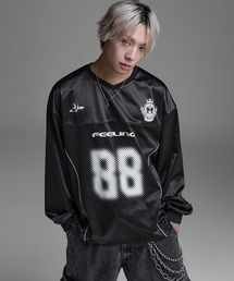 MSG（エムエスジー）の「ルーズシルエットフットボールTシャツ【UNISEX】（Tシャツ/カットソー）」