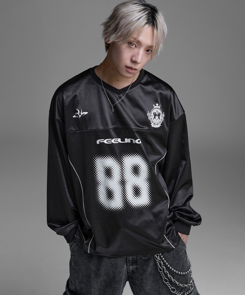 セール】ルーズシルエットフットボールTシャツ【UNISEX】（Tシャツ