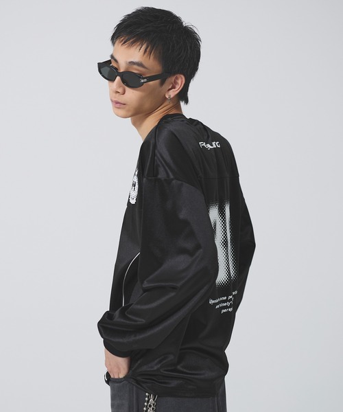 MSG(エムエスジー)の「ルーズシルエットフットボールTシャツ【UNISEX】(Tシャツ/カットソー・メンズ・ブラック/ワイン/グレー/ホワイト・S/M/L/XL)」の20枚目の写真