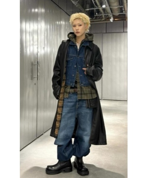 DIESEL(ディーゼル)の「メンズ フード付きシャツ S-DEWNY-HOOD-AJFI(シャツ/ブラウス・メンズ・ブルー/ブラック・44/54/52/48/46/50)」の11枚目の写真