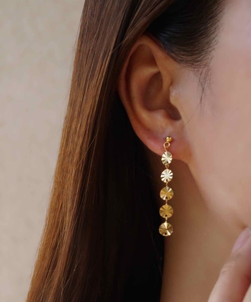 CERCA(チェルカ)の「saran jewelry/05 circle ピアス(ピアス(両耳用)・レディース・シルバー/ゴールド・FREE)」の2枚目の写真