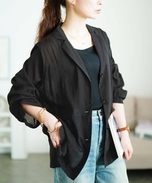 GOLDJAPAN（ゴールドジャパン）の「ロールアップスリーブシアージャケット【大きいサイズ対応】（テーラードジャケット）」