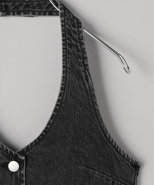 FREAK'S STORE(フリークスストア)の「ROLLA’S/ローラス HALTER VEST ASH BLACK/ホルターベスト アッシュブラック/デニムベスト(ベスト・レディース・チャコールグレー・SMALL)」の4枚目の写真
