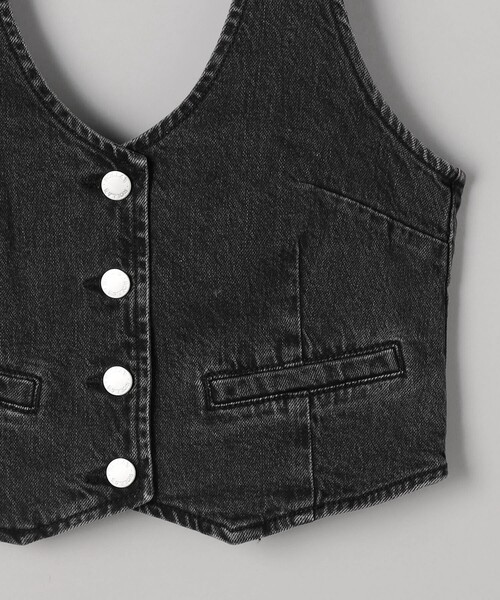 FREAK'S STORE(フリークスストア)の「ROLLA’S/ローラス HALTER VEST ASH BLACK/ホルターベスト アッシュブラック/デニムベスト(ベスト・レディース・チャコールグレー・SMALL)」の5枚目の写真