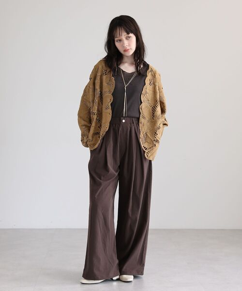 Sugar spoon（シュガースプーン）の「・SUGAR SPOON カーブタックパンツⅡ（その他パンツ・レディース・ブラック/ブラウン/ボルドー/グレイッシュベージュ・FREE）」の5枚目の写真