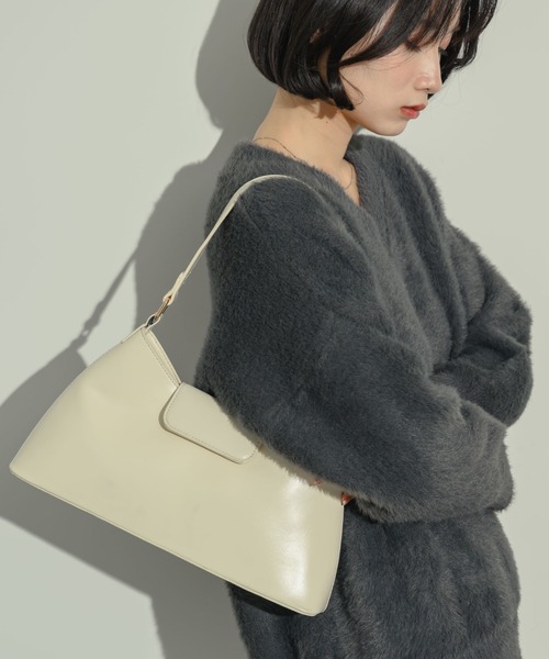 NEUNA(ヌナ)の「ベルテッドスクエアバッグ(ハンドバッグ・レディース・ブラウン/アイボリー/ブラック・FREE)」の1枚目の写真