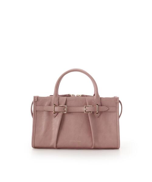 Samantha Thavasa（サマンサタバサ）の「ベルトデザインワイドハンドバッグ（ハンドバッグ・レディース・ワインレッド/ブラック/ピンクベージュ/オフホワイト・FREE）」の3枚目の写真