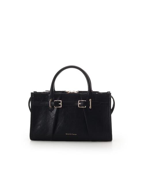 Samantha Thavasa（サマンサタバサ）の「ベルトデザインワイドハンドバッグ（ハンドバッグ・レディース・ワインレッド/ブラック/ピンクベージュ/オフホワイト・FREE）」の2枚目の写真