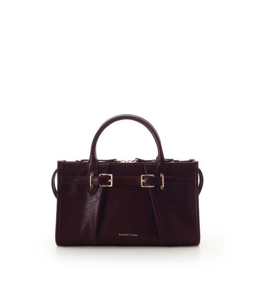Samantha Thavasa（サマンサタバサ）の「ベルトデザインワイドハンドバッグ（ハンドバッグ・レディース・ワインレッド/ブラック/ピンクベージュ/オフホワイト・FREE）」の4枚目の写真