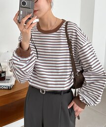 DISCOAT（ディスコート）の「【新色追加!/ユニセックス】ランダムボーダーロンT（Tシャツ/カットソー）」