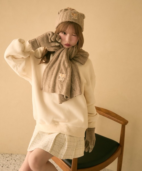 セール】【3点セット】ニット帽＋手袋＋マフラー（ニットキャップ