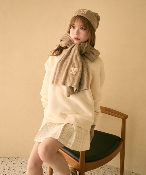 TITTY&CO.(ティティーアンドコー)の「【3点セット】ニット帽+手袋+マフラー(ニットキャップ/ビーニー・レディース・グレー/ベージュ/ブラック/アイボリー/ピンク・FREE)」の18枚目の写真