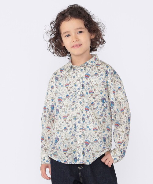 SHIPS(シップス)の「SHIPS KIDS:100~130cm / リバティ プリント 長袖 シャツ(シャツ/ブラウス・キッズ・ブルー系その他・130/100/110/120)」の2枚目の写真