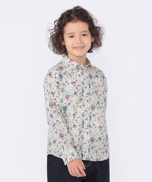 SHIPS(シップス)の「SHIPS KIDS:100~130cm / リバティ プリント 長袖 シャツ(シャツ/ブラウス・キッズ・ブルー系その他・130/100/110/120)」の3枚目の写真
