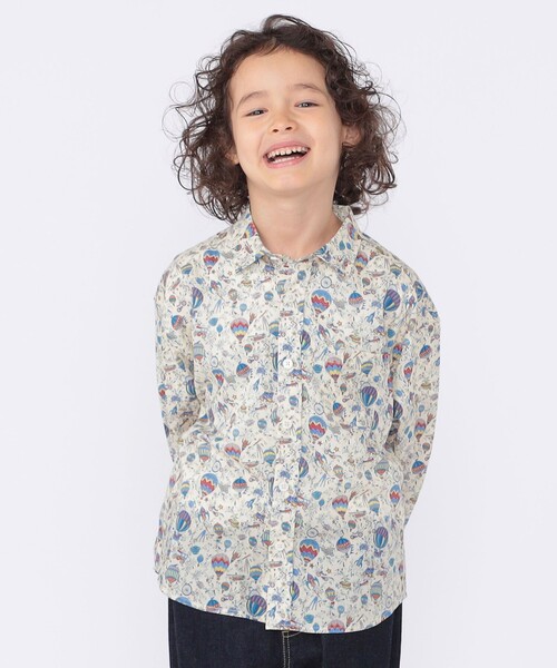 SHIPS(シップス)の「SHIPS KIDS:100~130cm / リバティ プリント 長袖 シャツ(シャツ/ブラウス・キッズ・ブルー系その他・130/100/110/120)」の4枚目の写真