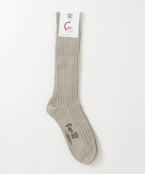 CORGI（コーギ）の「Corgi / コーギー：別注 COTTON&LUREX PLAIN RIB SOCKS：ONLYARK-17-2004[ANN]（ソックス/靴下・レディース・ベージュ系その他/ピンク/レッド系その他/ブラック/グレー系その他・9.5）」の3枚目の写真