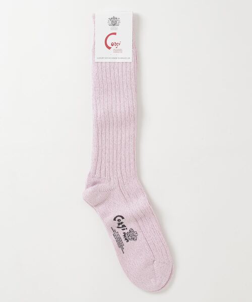 CORGI（コーギ）の「Corgi / コーギー：別注 COTTON&LUREX PLAIN RIB SOCKS：ONLYARK-17-2004[ANN]（ソックス/靴下・レディース・ベージュ系その他/ピンク/レッド系その他/ブラック/グレー系その他・9.5）」の4枚目の写真