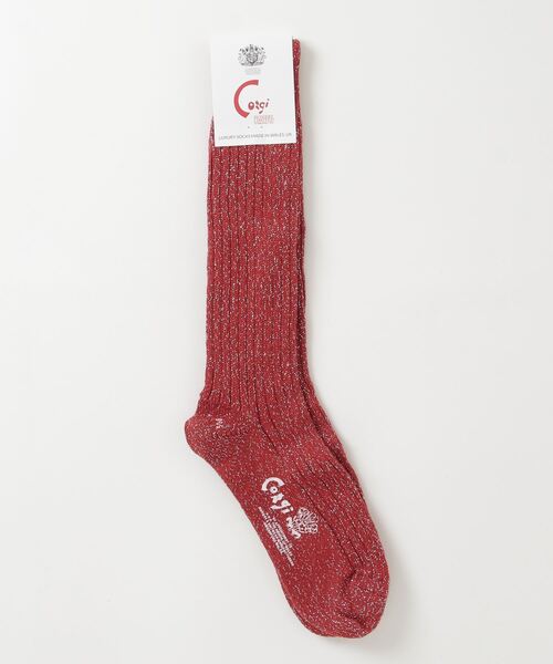CORGI（コーギ）の「Corgi / コーギー：別注 COTTON&LUREX PLAIN RIB SOCKS：ONLYARK-17-2004[ANN]（ソックス/靴下・レディース・ベージュ系その他/ピンク/レッド系その他/ブラック/グレー系その他・9.5）」の5枚目の写真