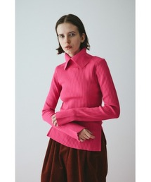 HeRIN.CYE | Stand collar knit top スタンドカラーニットトップ(ニット/セーター)