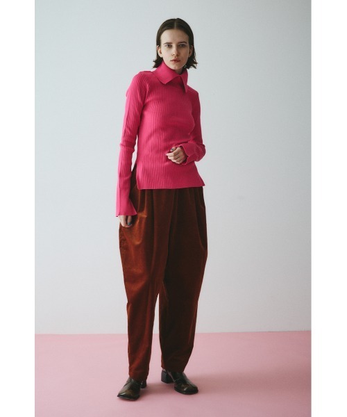 HeRIN.CYE（ヘリンドットサイ）の「Stand collar knit top　　スタンドカラーニットトップ（ニット/セーター・レディース・ピンク/ブルー/ブラウン/ブラック・FREE）」の13枚目の写真