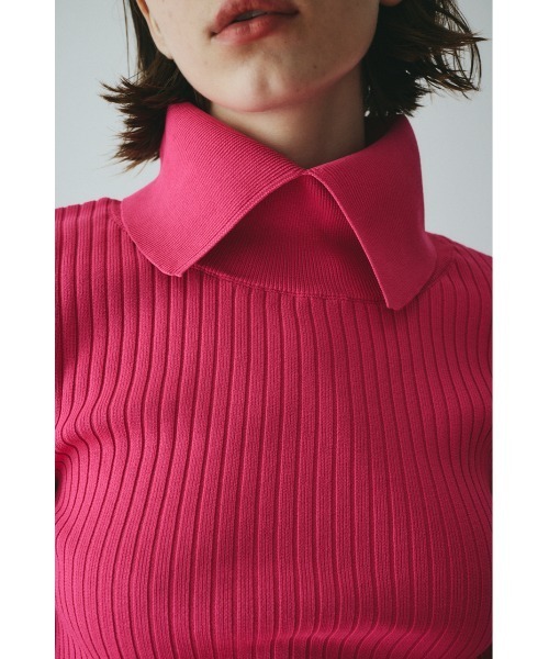 HeRIN.CYE（ヘリンドットサイ）の「Stand collar knit top　　スタンドカラーニットトップ（ニット/セーター・レディース・ピンク/ブルー/ブラウン/ブラック・FREE）」の10枚目の写真