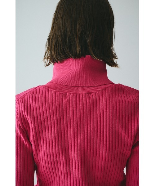 HeRIN.CYE（ヘリンドットサイ）の「Stand collar knit top　　スタンドカラーニットトップ（ニット/セーター・レディース・ピンク/ブルー/ブラウン/ブラック・FREE）」の9枚目の写真