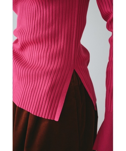 HeRIN.CYE（ヘリンドットサイ）の「Stand collar knit top　　スタンドカラーニットトップ（ニット/セーター・レディース・ピンク/ブルー/ブラウン/ブラック・FREE）」の6枚目の写真