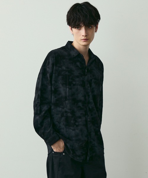 Shoowtime（ショウタイム）の「タイダイパターンコーデュロイシャツ / Tie-Dye Style Corduroy Shirt（シャツ/ブラウス・メンズ・ホワイト/カーキ/ブラック・MEDIUM/LARGE/X-LARGE）」の16枚目の写真