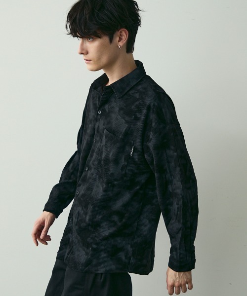 Shoowtime（ショウタイム）の「タイダイパターンコーデュロイシャツ / Tie-Dye Style Corduroy Shirt（シャツ/ブラウス・メンズ・ホワイト/カーキ/ブラック・MEDIUM/LARGE/X-LARGE）」の18枚目の写真