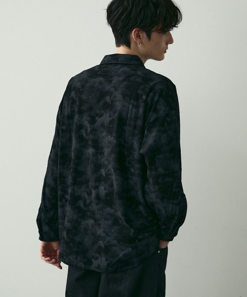 Shoowtime（ショウタイム）の「タイダイパターンコーデュロイシャツ / Tie-Dye Style Corduroy Shirt（シャツ/ブラウス・メンズ・ホワイト/カーキ/ブラック・MEDIUM/LARGE/X-LARGE）」の19枚目の写真