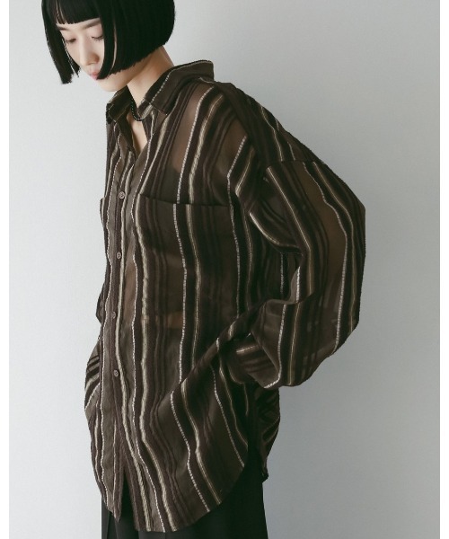 トップス Stripe Sheer Shirt ànuke online store（アンヌーク） / Sheer Stripe ShirtsSheer