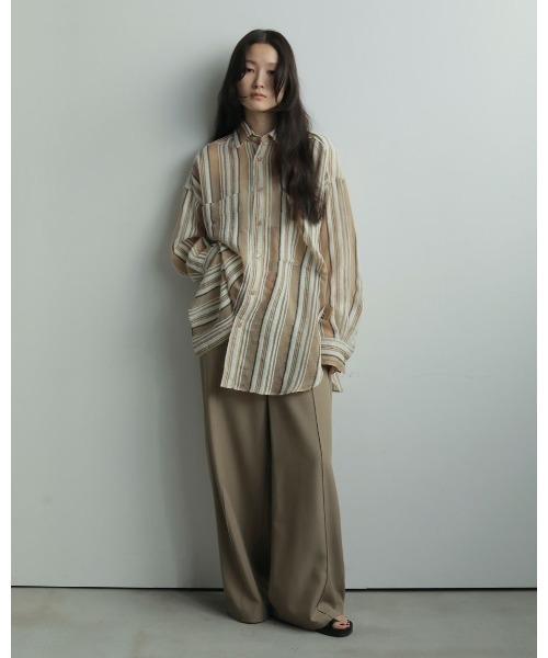 anukeシャツ anuke アンヌーク ミックス ニット シャツ｜BORN FREE ONLINE SHOP