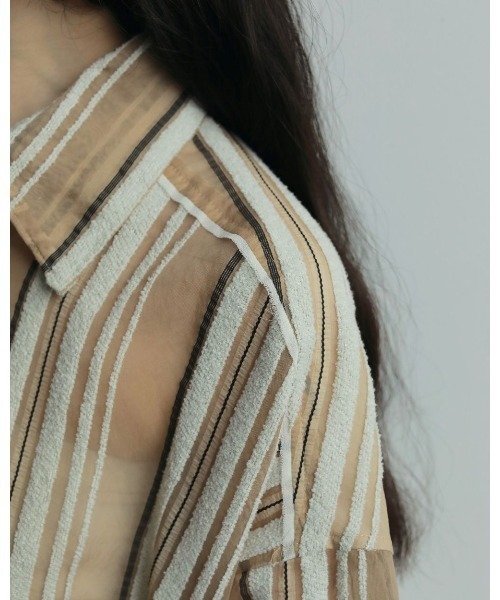 Sheer Stripe Shirts（シャツ/ブラウス）｜anuke（アンヌーク