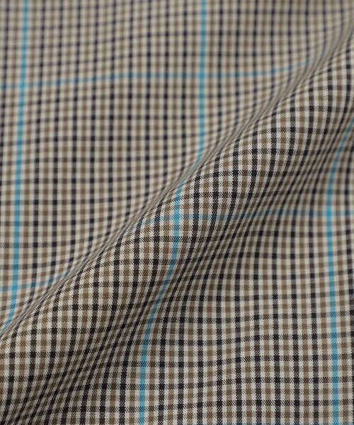 MACKINTOSH PHILOSOPHY（ﾏｯｷﾝﾄｯｼｭ ﾌｨﾛｿﾌｨｰ）の「フロントギャザーチェックブラウス（シャツ/ブラウス・レディース・チャコールグレー/ベージュ・36/38）」の4枚目の写真