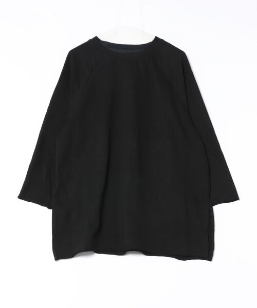 Lace Ladies(レースレディース)の「ソリッドカラー ラウンドネック チュニック プルオーバー(Tシャツ/カットソー・レディース・ブラック/グレー/ホワイト・FREE)」の6枚目の写真