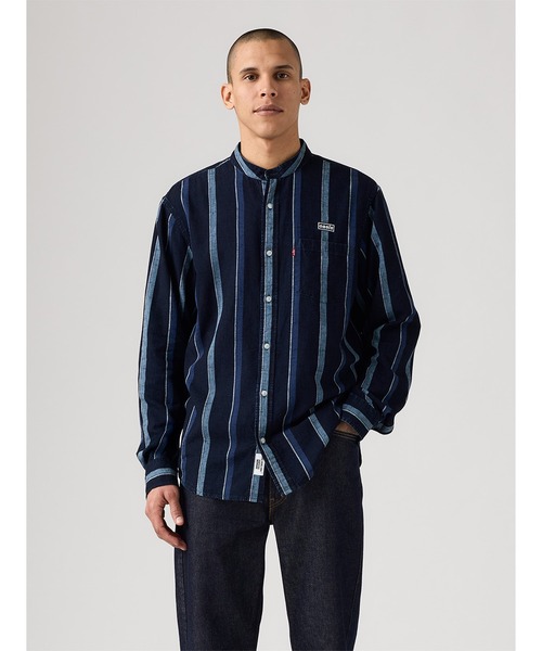 oasis LEVI'S オアシス リーバイス バンドカラーシャツ Sサイズ oasis LEVI'S オアシス リーバイス バンドカラーシャツ Sサイズ LEVI'S