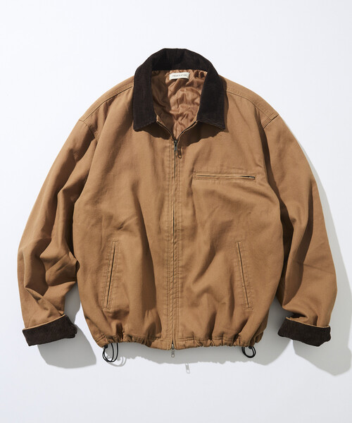 FREAK'S STORE（フリークスストア）の「限定展開 ビッグシルエット コーデュロイ切り替え ダックブルゾン / キルティング 中綿（ブルゾン・メンズ・ブラウン/ブラック/チャコールグレー/ベージュ・LARGE/MEDIUM/SMALL）」の11枚目の写真