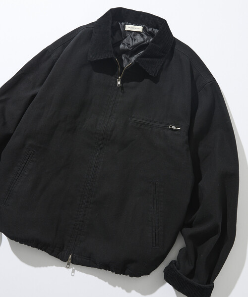 FREAK'S STORE（フリークスストア）の「限定展開 ビッグシルエット コーデュロイ切り替え ダックブルゾン / キルティング 中綿（ブルゾン・メンズ・ブラウン/ブラック/チャコールグレー/ベージュ・LARGE/MEDIUM/SMALL）」の15枚目の写真
