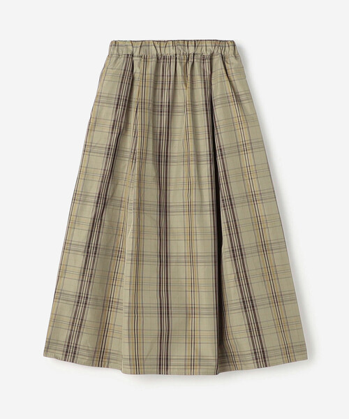 LE GLAZIK（ルグラジック）の「LE GLAZIK | メモリーツイル タックスカート CHECK WOMEN（スカート・レディース・グレー系その他/ベージュ系その他・36）」の2枚目の写真