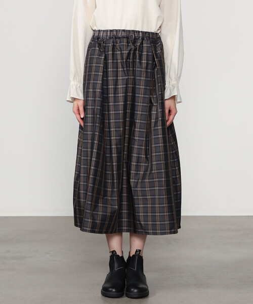LE GLAZIK（ルグラジック）の「LE GLAZIK | メモリーツイル タックスカート CHECK WOMEN（スカート・レディース・グレー系その他/ベージュ系その他・36）」の8枚目の写真