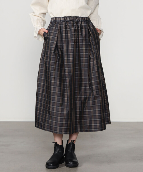 LE GLAZIK（ルグラジック）の「LE GLAZIK | メモリーツイル タックスカート CHECK WOMEN（スカート・レディース・グレー系その他/ベージュ系その他・36）」の11枚目の写真