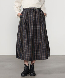 新品♡ ルグラジック ウールチェック タックギャザープリーツスカート Bshop LE GLAZIK（ルグラジック）の「【LE GLAZIK】ウールチェック