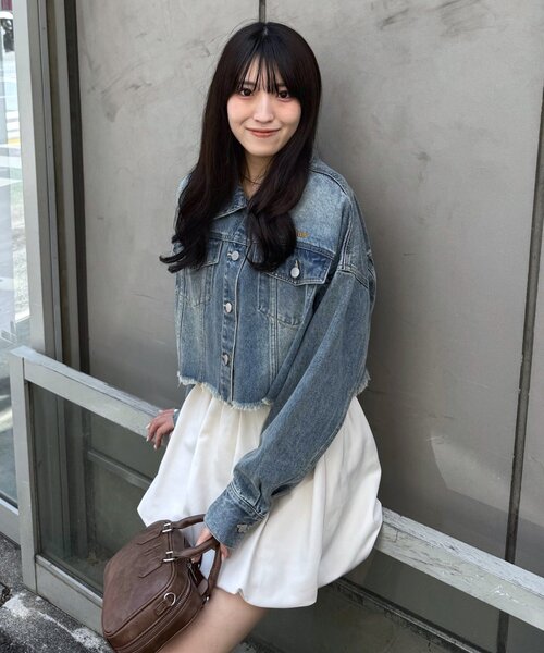 ♪ 新品未使用　Mal.レレレさんデニムジャケット ♪ 試着対象】STANDARD WARDROBE ライダース デニムジャケット