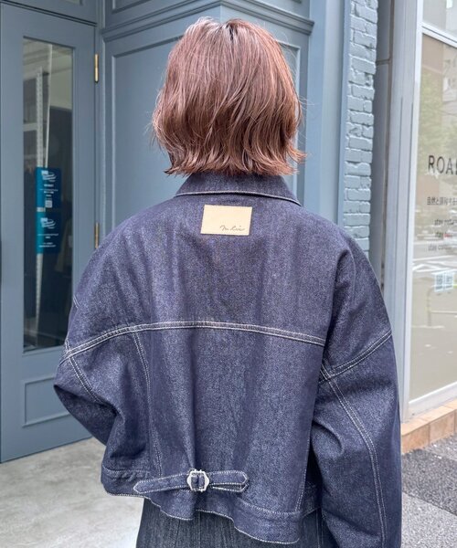 セール】[mline]ロゴショート デニムジャケット（デニムジャケット