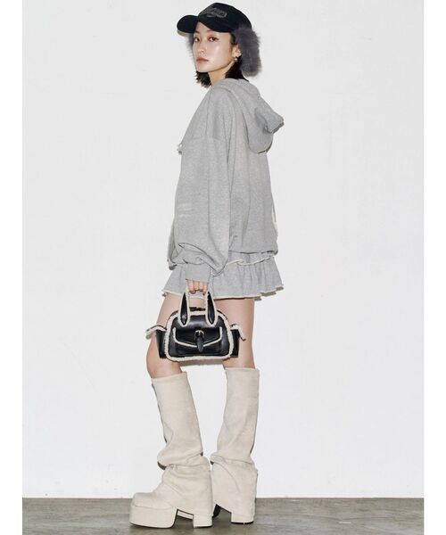 EMODA（エモダ）の「フェイクファーイヤーフラップウールキャップ（キャップ・レディース・ネイビー/ベージュ/ブラック・FREE）」の21枚目の写真