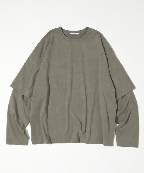 Firsthand（ファーストハンド）の「Firsthand/ファーストハンド リラックスフィット ケミカルプリント レイヤードロンT（Tシャツ/カットソー・メンズ・ブラック/ホワイト/ブラウン/グレー・L/M）」の17枚目の写真