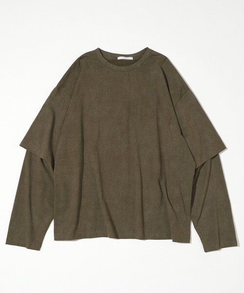 Firsthand（ファーストハンド）の「Firsthand/ファーストハンド リラックスフィット ケミカルプリント レイヤードロンT（Tシャツ/カットソー・メンズ・ブラック/ホワイト/ブラウン/グレー・L/M）」の19枚目の写真